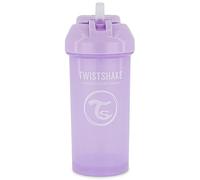 Twistshake Bicchiere Sippy Baby con Cannuccia 360ml Bottiglie D'acqua per Bambini a Prova di Perdite, Antigoccia per i più Piccoli, di Cannuccia Senza BPA, Sippy da Allenamento Viola Chiaro