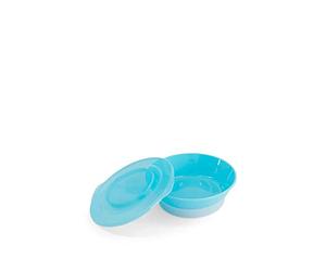 Twistshake Ciotola Bambini con Coperchio Ermetico | Piatto Svezzamento 6+ Mesi | Contenitore Pappa | Scodella Allenamento Cibo Neonati | Senza BPA | Ciotolina Prima Infanzia | Blu