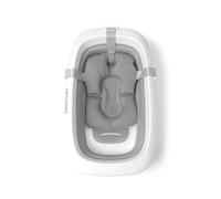 Twistshake Cuscino Bagnetto Antiscivolo Neonato | Morbido Galleggiante Pieghevole per Vasca | Supporto Doccia Neonati 0+ Mesi | Cuscinetto Aria Sicuro | Grigio