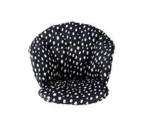 Twistshake Cuscino In Cotone Certificato OEKO-TEX Con Chiusura In Velcro Per Seggiolone Per Bambini,Facile Da Attaccare, Rivestimento Impermeabile Su Un Lato Per Pulirlo, Adatto Da 6 Mesi, Nera