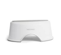 Twistshake Escabeau pour Bébé | Tabouret de Salle de bain Antidérapant| Léger, apprentissage de la Propreté|Compact-Adapté aux Voyages-sûr | Siège de Toilette Assistant, Design Ergonomique |Blanc Gris