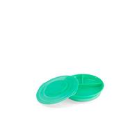 Twistshake Piatto per Bebè con Coperchio Ermetico | Piatti Divisi per Bambini, Senza BPA , 6 Mesi+ Piatto di Alimentazione del Bambino | Piatto Piano per Bambini per uso Quotidianop, Verde Chiaro