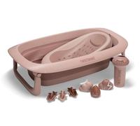 Twistshake Set V2 - Vasca da bagno pieghevole con cuscino da bagno e lavello, capacità 30 l, senza BPA, 0-4 anni, rosa délavé