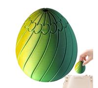 Twisty Fidget Egg - 3D Printed Slippery Egg Shaped Toy | Spinninģ Fingertip Puzzle Stress Relief Toy Colorful Desktop FidgetToy for Focus AńxietyRelief Sensory Use