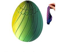 Twisty Fidget Egg, 3D Printed Twisty Fidget Egg, Slippery Rotating Puzzle Toy, Sensory Stress Relief Gadget for Kids & Adults, Anti-Anxiety Easter Basket Fillers Gifts (B)