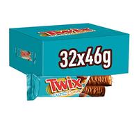 Twix Barrette di Cioccolato Caramello Salato, Confezione da 32 Pezzi x 46 gr, Vecchia versione