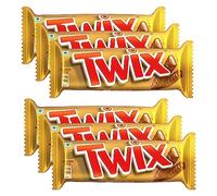 Twix Confezione da 6 barrette di cioccolato al caramello ripiene di torrone morbido, caramello masticabile e biscotto croccante, confezione di cioccolato premium da condividere con familiari e amici