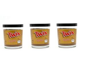 Twix Crema Spalmabile con Pezzi di Biscotto - Vasetto da 200 g - Spalmabile al Caramello e Biscotto Croccante - Ideale per Pane, Dolci e Dessert - Set da 3 Vasetti