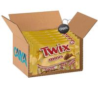 Twix Minis Barrette al Cioccolato a Latte, Biscotto e Mou 227g [CAIYA® BOX da 6 Confezioni]