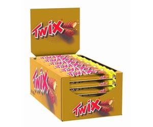 Twix ORIGINAL Barrette di Cioccolato, Confezione da 25 Pezzi x 50 gr