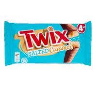Twix Snack al Cioccolato con Caramello Salato, 4 Barrette x 46g