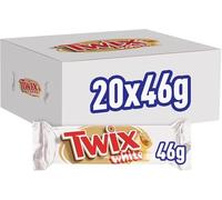 Twix White Snack Dolce Al Cioccolato Bianco Con Biscotto E Caramello 20x46g