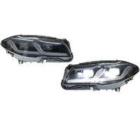 Twixral Fari per auto Faro anteriore per BMW Serie 5 F10 F18 2011 2012-2017, luce diurna, faro a doppia lente