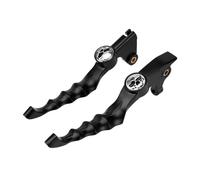Twixral Leve freno moto Per Yamaha per V-per Star Drag per star per Moto Nero per cromo Teschio Leva freno frizione 1 paio(Nero)
