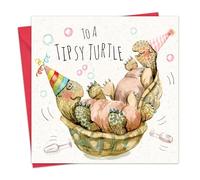 Twizler Biglietto di compleanno divertente per donne, tartarughe, umoristico, biglietto di auguri di compleanno per lei, migliore amica, femmina, mamma, figlia, sorella, moglie e fidanzata
