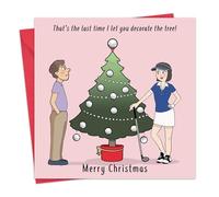 Twizler Biglietto di Natale con pallina da golf, con albero di Natale, divertente biglietto di Natale per golfista, da donna, per moglie, mamma, figlia