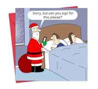 Twizler Biglietto di Natale divertente - Babbo Natale - Biglietto di auguri di Natale divertente - da uomo per lui, marito, papà, figlio, da donna, per moglie, mamma, figlia