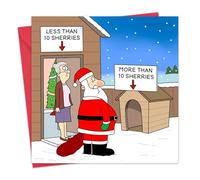 Twizler Biglietto di Natale divertente - Babbo Natale - Biglietto di auguri di Natale divertente - da uomo per lui, marito, papà, figlio, da donna, per moglie, mamma, figlia