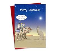 Twizler Biglietto di Natale divertente - Lost Wise Men - Humour Merry Xmas Card - Bianco all'interno
