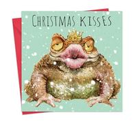 Twizler Biglietto di Natale divertente per lui, con scritta "Kisses" (lingua italiana non garantita), per marito, papà, figlio, fidanzato, partner