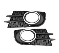 TWMEU Fari Fendinebbia Paraurti Per VW Per Tiguan 2012-2018 Cornice Per Fendinebbia Supporto Per Fendinebbia Con Anello Nero/cromato Accessori Per Auto Guscio(A Pair Black Ring)
