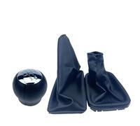 TWMEU Manopola Cambio Auto Per OPEL Per CORSA C (01-06) Per TIGRA B (04-12) Per COMBO C (01-11) Pomello Del Cambio Manuale A 5 Marce Cuffia In Pelle Pomello Cambios(Chrome 3Pcs)