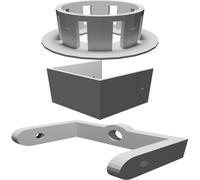 Two-Axis LED Spotlight Mount with 360° Rotation - Cabinet Light Conversion Kit -