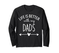 Two Dads Are Better Than One Dad Life is Better with My Dads Maglia a Manica