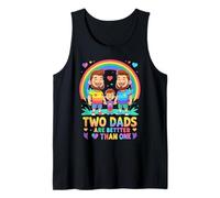 Two Dads One Love LGBTQ+Parenting Pride Art Canotta
