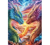 Two Dragons in A Magical Forest Puzzle 1000 Pezzi Giochi Da Tavolo Per Famiglie Science Fiction Magical Dream Divertimento Per Tutti Rilassamento E Convivialità Regalo Per Tutta La Famiglia 1000 PCS