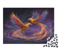 Two Fenicees Fly Side by Side in A Shining Spiral of Fire And Data Jigsaw Puzzle 1000pcs (75x50cm) Adulti Puzzle Gioco EduGattoivo Decorazioni Per La Casa