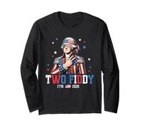 Two Fiddy 250 Anniversary George Washington July 4th Maglia a Manica