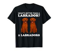 Two Fox Red Labradors Funny Dog Labrador Maglietta