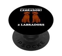 Two Fox Red Labradors Funny Dog Labrador PopSockets PopGrip Adesivo