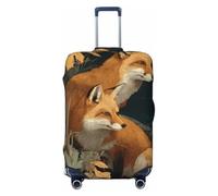 Two Foxes in The Forest - Copribagagli da viaggio elastico, antipolvere, antigraffio, adatto per valigie da 56-61 cm