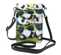 Two happy pandas, borsa a tracolla leggera con chiusura magnetica, adatta per viaggi e uso quotidiano