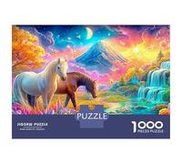 Two Horses by A Mountain Stream Puzzle Da 1000 Pezzi Fine Horse Giocattolo Educativo Per Bambini E Adulti 52x38cm/1000pcs