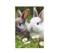 Two Little Cute Rabbits Welcome Garden Flag 2x3 Ft Double Sided No Fade House Yard Flags Photo Sfondo Festa Banner Per Cortile Portico Prato Decorazione Esterna