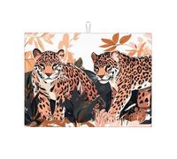 Two Little Tigers - Tappetino scolapiatti grande in microfibra, riutilizzabile, lavabile, accessorio da cucina, 45,7 x 61 cm