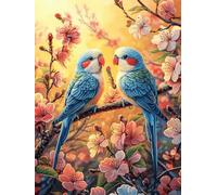 Two Lovebirds on A Cherry Blossom Branch Puzzle 500 Pezzi Colorato Rompicapo Fairy Tale Scenery Cartoon Sfida Impossibile Per Amanti Del Puzzle Adulti Rilassamento Pressione Ridotta Idea Regalo Per L