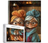 Two Lovely Grandmothers - Puzzle da 1000 pezzi per adulti con scena primaverile termale, puzzle artistico impegnativo per giochi di attività familiari colorati fai da te per la decorazione della casa