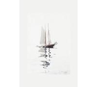 ‘Two-masted Schooner with Dory’ Paperback 6x9 Matte Journal, 150 Lined White Pages: Artwork by Winslow Homer