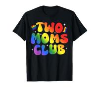 Two Moms Club Pride Month LGBT Diversità Rainbow Advocate Maglietta