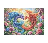 Two Mythical Birds Kissing in Bloom Puzzle 1000 Pezzi Idea Regalo Compleanno Originale Rompicapo Premium Rilassamento E Divertimento Regalo Per Tutti 1000 PCS