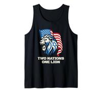 Two Nations One Lion - Design Patriottico USA Israele Canotta