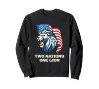 Two Nations One Lion - Design Patriottico USA Israele Felpa