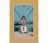 Two of Swords - Tarot Card Notebook - Card No.56 (Color Ed.): A5 Ruled Lined Tarot Journal Diary Sketchbook Notebook - Two of Swords (Indecision and Avoidance)
