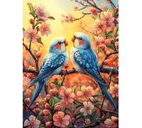 Two Parrots on A Cherry Blossom Branch Puzzle 1000 Pezzi Per Natale Feste E Compleanni Science Fiction Magical Dream Rompicapo Intelligente Idea Regalo Per Lui Padre E Fratello in Ogni Occasione 1000
