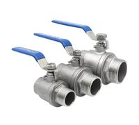 Two Pieces Model Ball Valve 304 316L Stainless Steel Full Bore BSPT1/4"3/8"1/2"3/4"1"1.5" Female And Male Thread DN15 20 25 32(1/2",SS304)