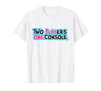 Two Players One Console Logo Tee Game Lover Boys Girls Maglietta
